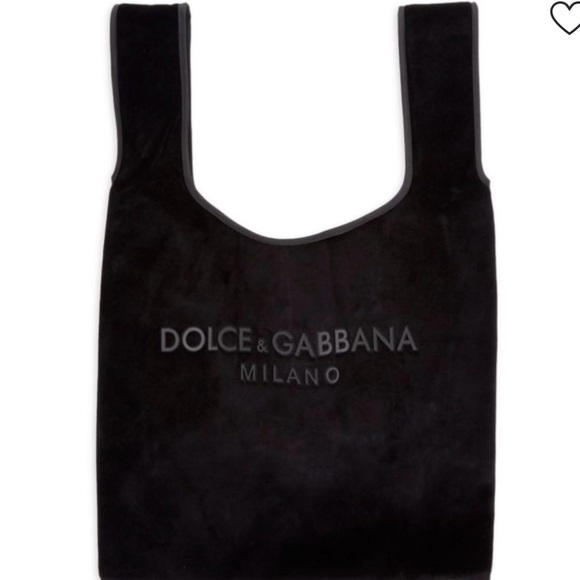 Dolce & Gabbana Black velvet market Tote Bag - Picture 4 of 5